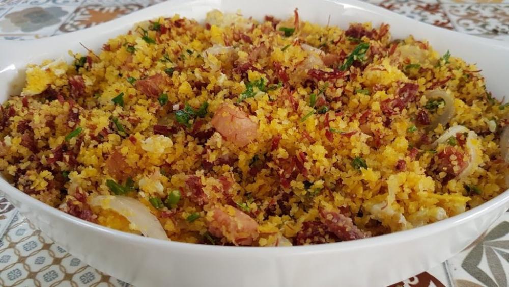 FAROFA DE CUSCUZ NO POTE